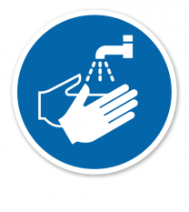 Gebotszeichen Hände waschen nach DIN EN ISO 7010 - M 011