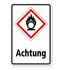 GHS - Schild Achtung, entzündend