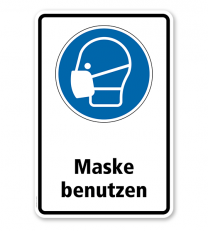 Gebotsschild Maske benutzen nach DIN EN ISO 7010