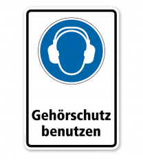 Gebotsschild Gehörschutz benutzen nach DIN EN ISO 7010