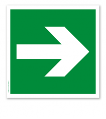 Rettungszeichen Richtungsangabe links / rechts (alte Norm)