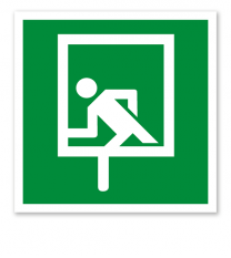 Rettungszeichen Notausstieg (alte Norm)