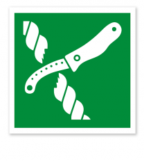 Rettungszeichen Messer für Rettungsfloßausrüstung nach DIN EN ISO 7010 - E 035