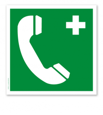 Rettungszeichen Notruftelefon (alte Norm)