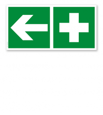 Fluchtwegschild Erste Hilfe Unten Alte Norm
