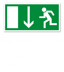 Fluchtwegschild Notausgang (alte Norm)