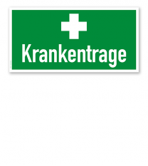 Fluchtwegschild Krankentrage