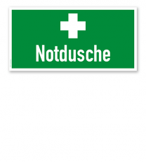 Fluchtwegschild Notdusche