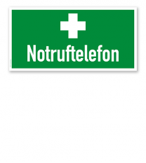 Fluchtwegschild Notruftelefon