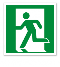 Rettungszeichen Notausgang links nach DIN EN ISO 7010 - E 001