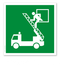 Rettungszeichen Rettungsausstieg nach DIN EN ISO 7010 - D-E 017