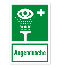 Rettungszeichen Augendusche nach BGV A8 - E06 - Kombi