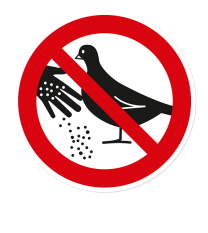 Verbotszeichen Tauben füttern verboten