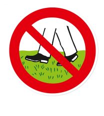Verbotszeichen Rasen betreten verboten 2
