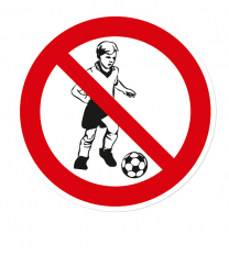Verbotszeichen Fußball spielen verboten 2