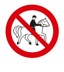 Verbotszeichen Reiten verboten