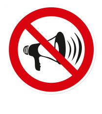 Verbotszeichen Lärm verboten