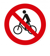 Verbotszeichen Fahrradfahren verboten 2