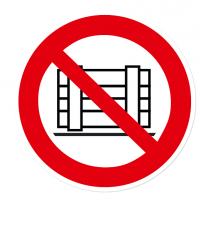 Verbotszeichen Abstellen oder Lagern verboten nach DIN EN ISO 7010 - P 023