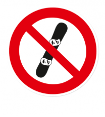 Verbotszeichen Keine Snowboards erlaubt
