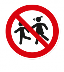 Verbotszeichen Kein Zutritt für Kinder
