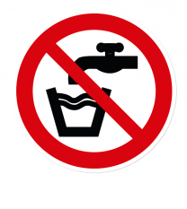 Verbotszeichen Kein Trinkwasser nach DIN EN ISO 7010 - P 005