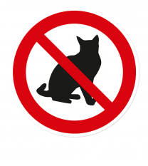 Verbotszeichen Katzen verboten