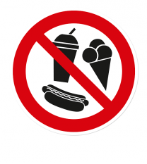 Verbotszeichen Essen und Trinken verboten