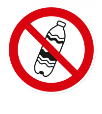 Verbotszeichen Flaschen verboten
