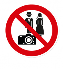 Verbotszeichen Hochzeitsfotografie verboten