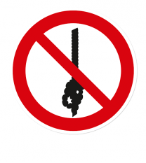 Verbotszeichen Knoten verboten