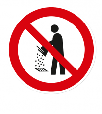 Verbotszeichen Nicht in die Kanalisation gelangen lassen