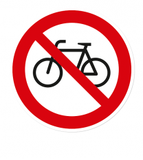 Verbotszeichen Fahrradfahren verboten