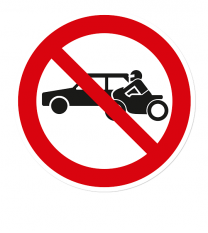 Verbotszeichen Für Autos und Motorräder verboten