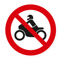 Verbotszeichen Für Motorräder verboten
