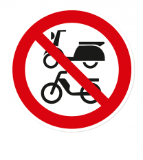 Verbotszeichen Für Roller und Mofas verboten