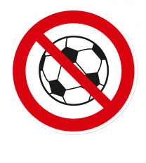 Verbotszeichen Fußball spielen verboten