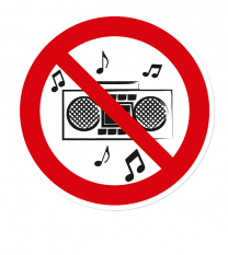 Verbotszeichen Laute Musik verboten