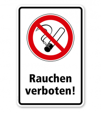 Verbotsschild Rauchen verboten