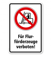 Verbotsschild Für Flurförderzeuge / Gabelstapler verboten
