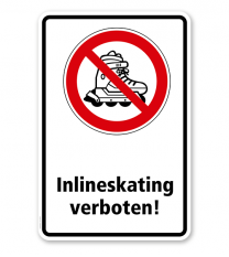 Verbotsschild Inlineskating verboten
