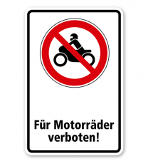 Verbotsschild Für Motorräder verboten