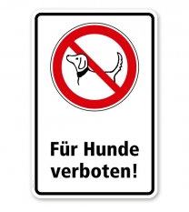 Verbotsschild Für Hunde verboten