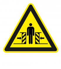 Warnzeichen Warnung vor Quetschgefahr nach DIN EN ISO 7010 - W 019