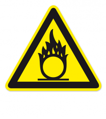 Warnzeichen Warnung vor brandfördenden Stoffen