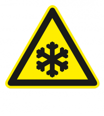 Warnzeichen Warnung vor Kälte