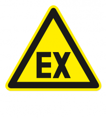 Warnzeichen Warnung vor explosionsfähiger Atmosphäre nach DIN 4844-2 - W021