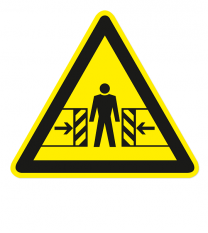 Warnzeichen Warnung vor Quetschgefahr