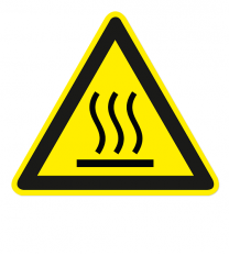 Warnzeichen Warnung vor heißer Oberfläche nach DIN EN ISO 7010 - W 017