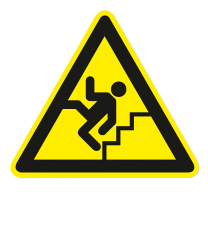 Warnzeichen Warnung vor Treppen